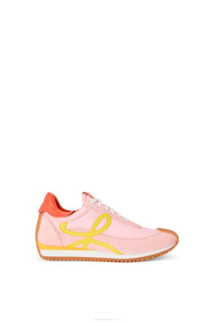 Pink/Yellow Flow runner in nylon and suede Loewe 84PR654 Women