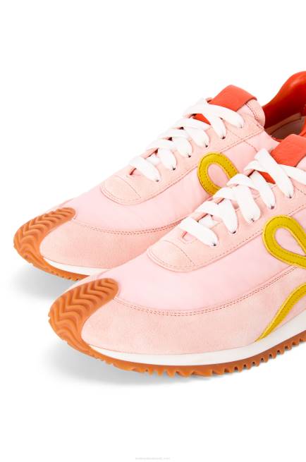 Pink/Yellow Flow runner in nylon and suede Loewe 84PR654 Women