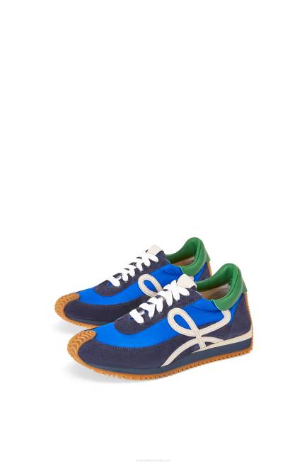 Royal Blue/Navy Flow runner in nylon and suede Loewe 84PR653 Women