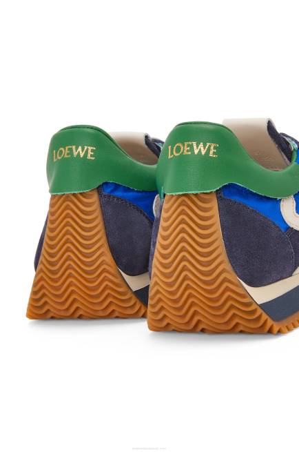 Royal Blue/Navy Flow runner in nylon and suede Loewe 84PR653 Women