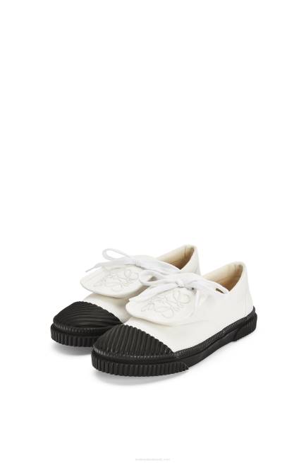 Soft White Anagram flap sneaker in canvas Loewe 84PR662 Women