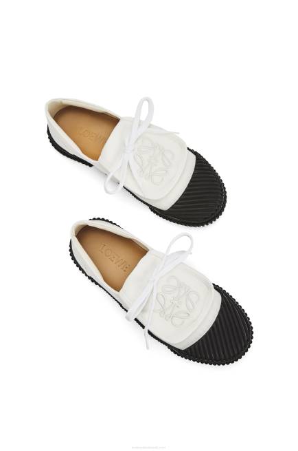 Soft White Anagram flap sneaker in canvas Loewe 84PR662 Women