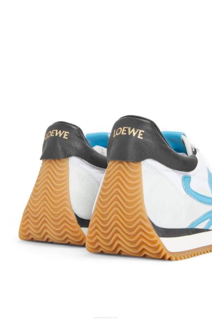 White/Blue Flow runner in calfskin and nylon Loewe 84PR640 Women