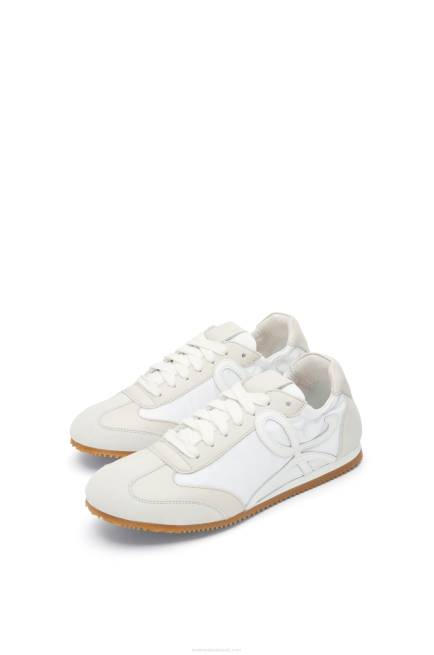 White/Off-white Ballet Runner in nylon and calfskin Loewe 84PR657 Women