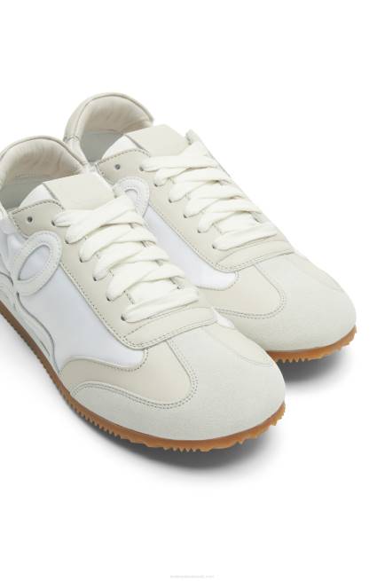 White/Off-white Ballet Runner in nylon and calfskin Loewe 84PR657 Women