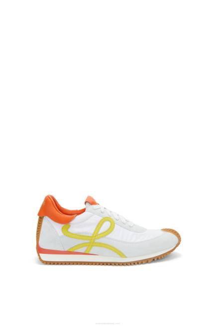White/Yellow Flow runner in calfskin and nylon Loewe 84PR639 Women