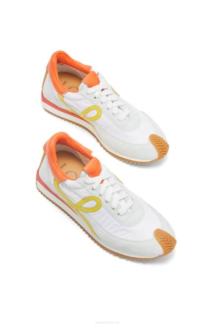 White/Yellow Flow runner in calfskin and nylon Loewe 84PR639 Women