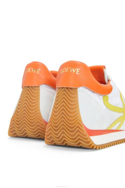 White/Yellow Flow runner in calfskin and nylon Loewe 84PR639 Women